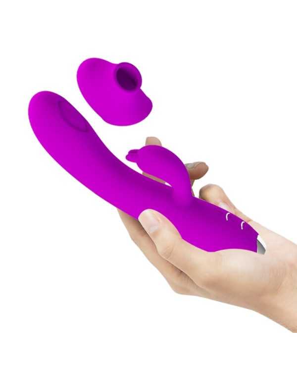 PRETTY LOVE - VIBRATEUR SUCKER RECHARGEABLE REGINA VIOLET