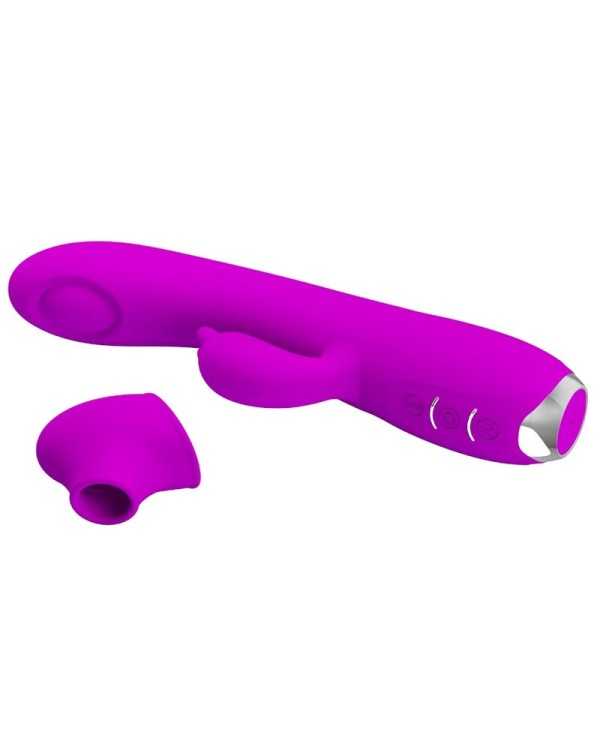 PRETTY LOVE - VIBRATEUR SUCKER RECHARGEABLE REGINA VIOLET