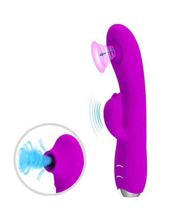 PRETTY LOVE - VIBRATEUR SUCKER RECHARGEABLE REGINA VIOLET