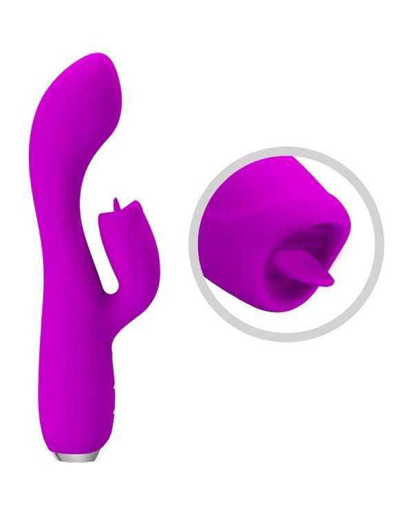 PRETTY LOVE - VIBRATEUR LAPIN RECHARGEABLE GLORIA IMPERMÉABLE VIOLET