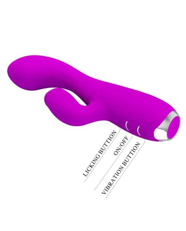 PRETTY LOVE - VIBRATEUR LAPIN RECHARGEABLE GLORIA IMPERMÉABLE VIOLET