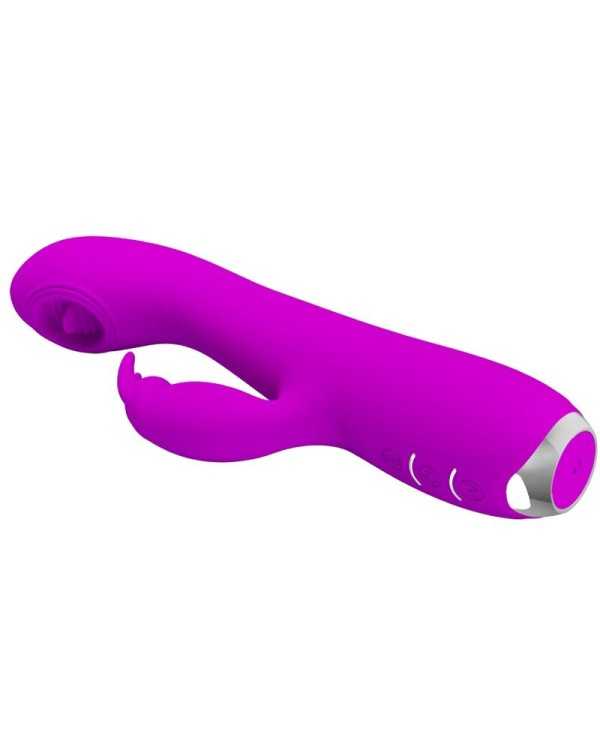 PRETTY LOVE - VIBRATEUR RECHARGEABLE RACHEL AVEC VENTOUSE VIOLET