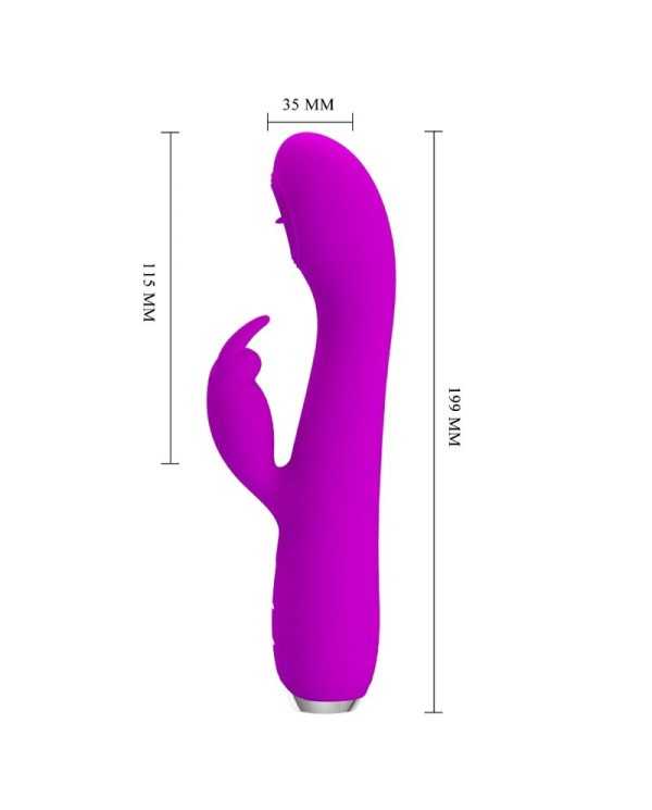 PRETTY LOVE - VIBRATEUR RECHARGEABLE RACHEL AVEC VENTOUSE VIOLET