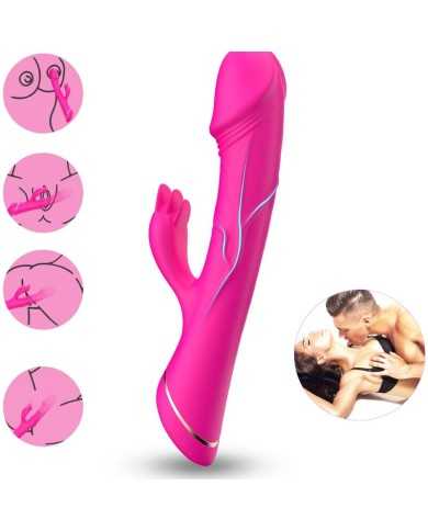 ARMONY - GODE VIBRATEUR LAPIN SILICONE FUCHSIA