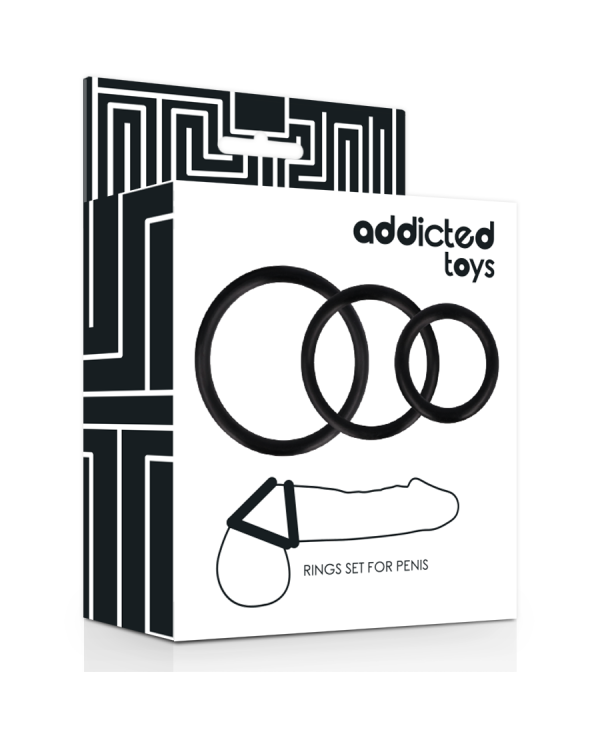 ADDICTED TOYS - ENSEMBLE DANNEAU POUR PÉNIS NOIR