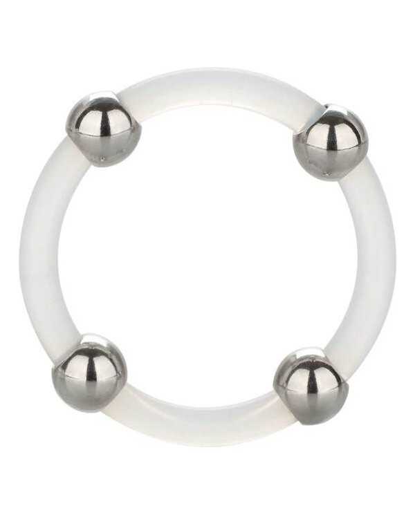 CALEXOTICS - BAGUE EN SILICONE PERLÉE ACIER L