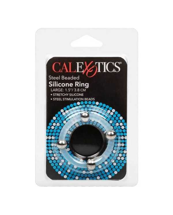 CALEXOTICS - BAGUE EN SILICONE PERLÉE ACIER L