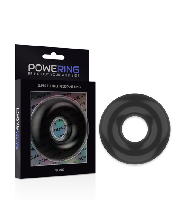 POWERING - ANNEAU PÉNIS SUPER FLEXIBLE ET RÉSISTANT 5CM PR03 NOIR