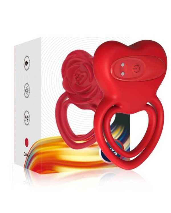 ARMONY - ANNEAU VIBRATEUR COEUR ROUGE