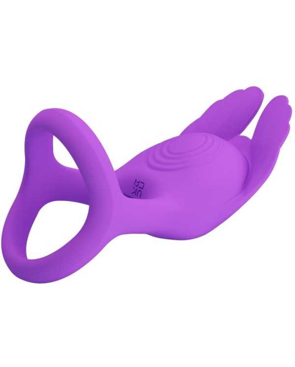 PRETTY LOVE - ANNEAU PÉNIS VIBRANT 7 VIBRATIONS SILICONE VIOLET