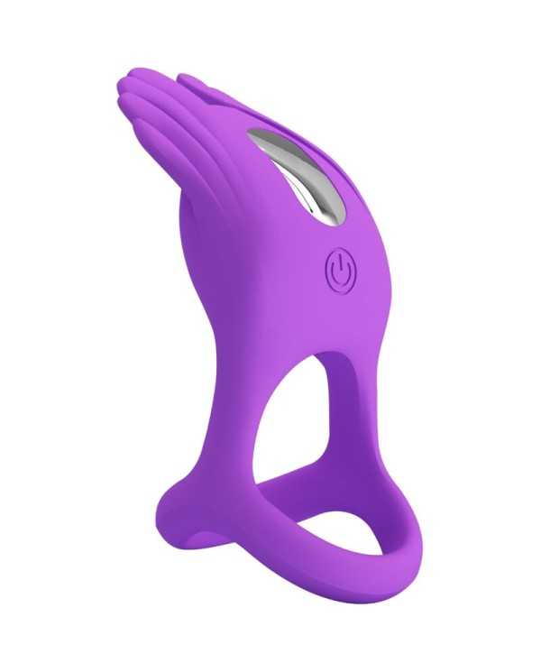 PRETTY LOVE - ANNEAU PÉNIS VIBRANT 7 VIBRATIONS SILICONE VIOLET