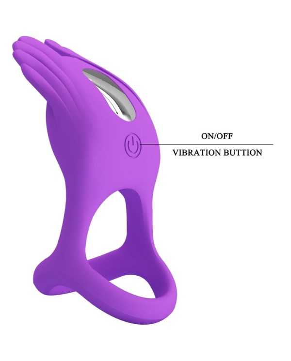 PRETTY LOVE - ANNEAU PÉNIS VIBRANT 7 VIBRATIONS SILICONE VIOLET