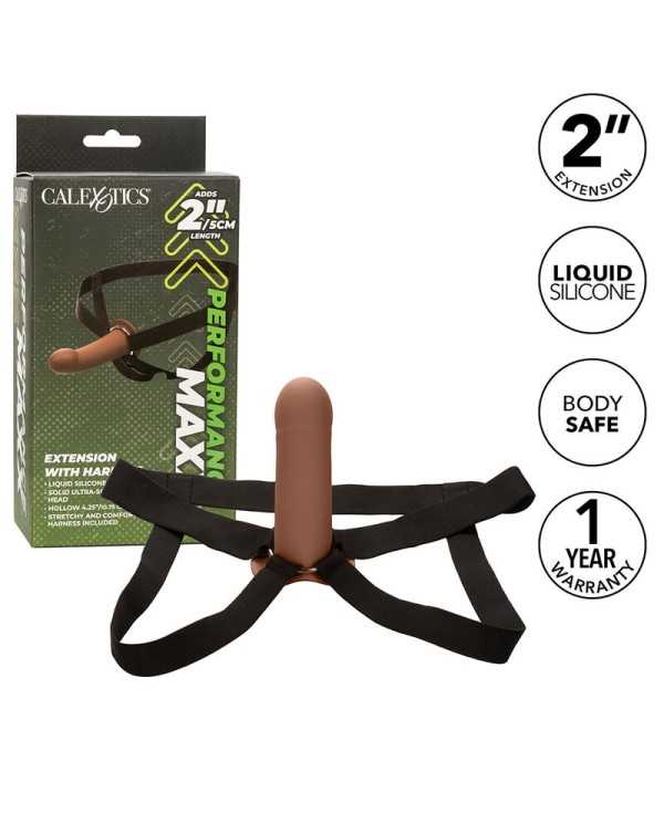 CALEXOTICS - EXTENSION PERFORMANCE MAXX AVEC HARNAIS PEAU BRUN