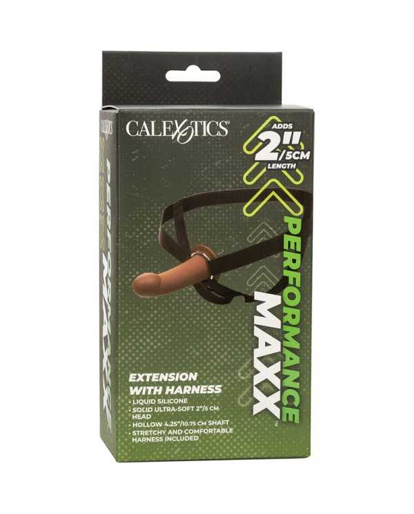 CALEXOTICS - EXTENSION PERFORMANCE MAXX AVEC HARNAIS PEAU BRUN