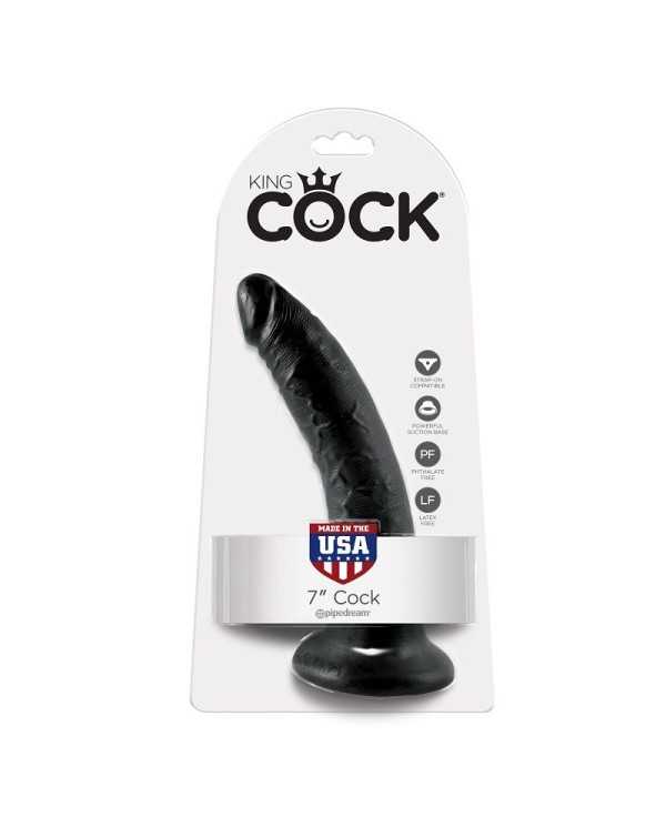 KING COCK - 7 GODE NOIR 17.8 CM