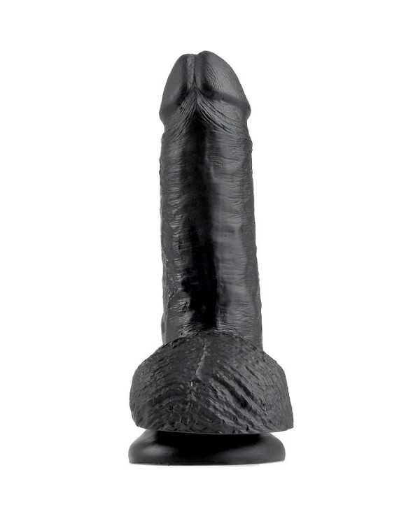 KING COCK - 7 GODE NOIR AVEC BOULES 17.8 CM