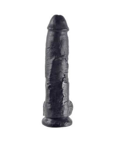 KING COCK - 10 GODE NOIR AVEC BOULES 25.4 CM