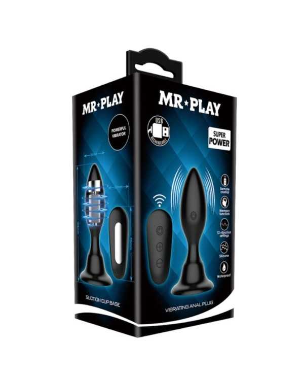 MR PLAY - PLUG ANAL AVEC TÉLÉCOMMANDE VIBRATION NOIRE