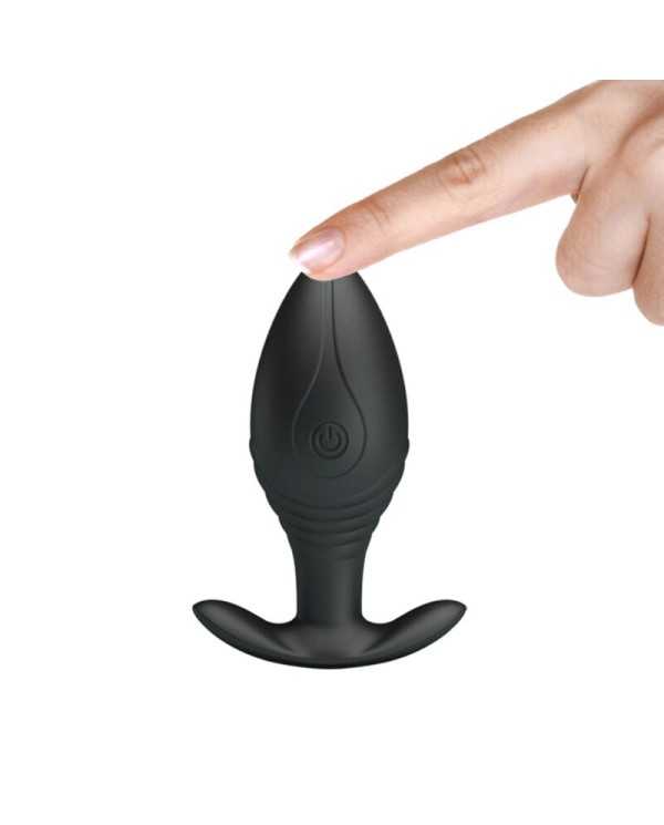 PRETTY LOVE - VIBRATEUR RECHARGEABLE REGINA ANAL PLUG NOIR