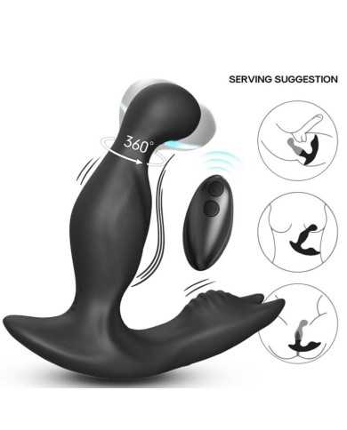 ARMONY - BAT KING VIBRATEUR ANAL PROSTATE ROTATEUR TÉLÉCOMMANDE NOIR