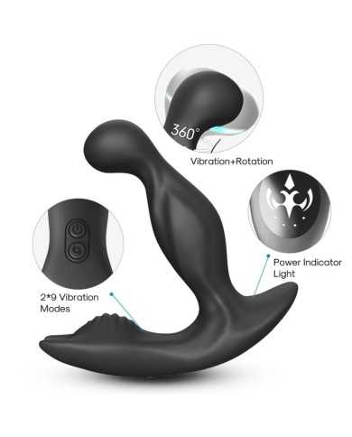 ARMONY - BAT KING VIBRATEUR ANAL PROSTATE ROTATEUR TÉLÉCOMMANDE NOIR