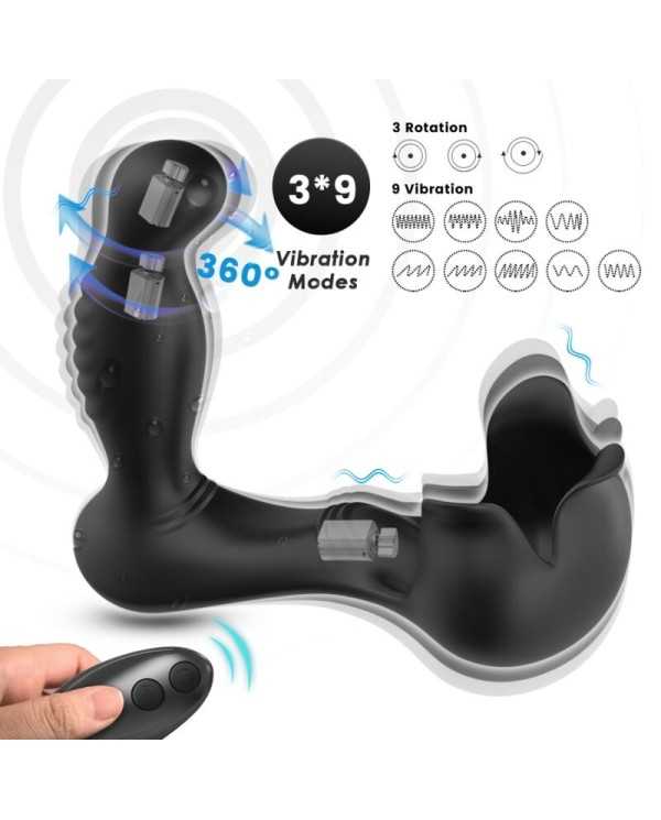 ARMONY - VIBRATEUR SURROUND ANAL & STIMULATEUR TESTICULOS TÉLÉCOMMANDE NOIR