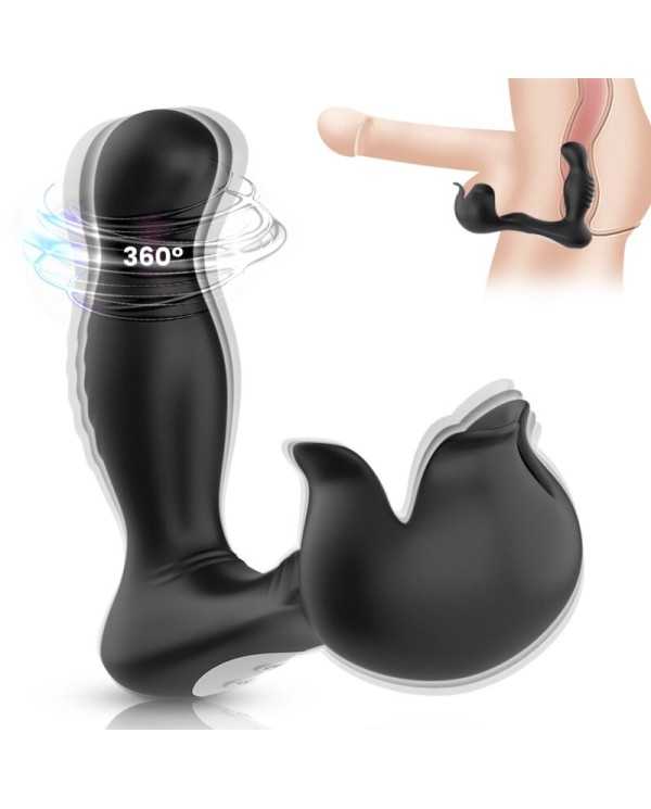 ARMONY - VIBRATEUR SURROUND ANAL & STIMULATEUR TESTICULOS TÉLÉCOMMANDE NOIR