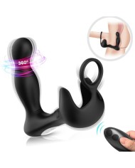 ARMONY - VIBRATEUR SURROUND ANAL & STIMULATEUR TESTICULOS & ANNEAU TÉLÉCOMMANDE NOIR