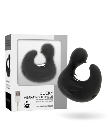 BLACK&SILVER - DÉ À DÉS À CANARD RECHARGEABLE EN SILICONE STIMULANT DUCKYMANIA