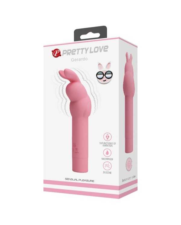 PRETTY LOVE - VIBRATEUR EN SILICONE LAPIN ROSE GERARDO