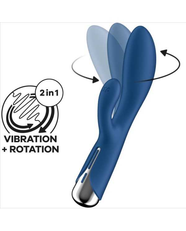 SATISFYER - SPINNING RABBIT 1 CLITORIS ET STIMULATION DU POINT G BLEU