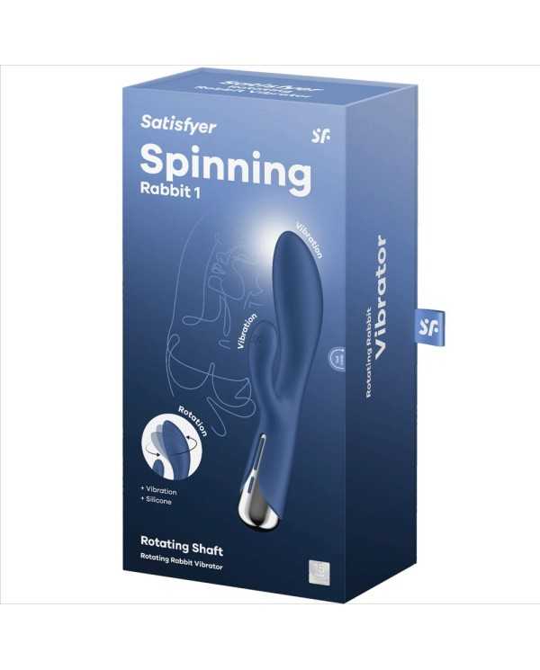 SATISFYER - SPINNING RABBIT 1 CLITORIS ET STIMULATION DU POINT G BLEU