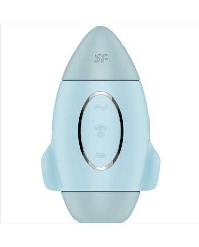 SATISFYER - MISSION CONTROL BLEU PETIT VIBRATEUR DOUBLE IMPULSION