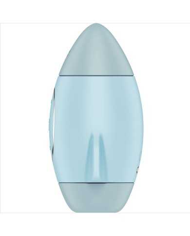 SATISFYER - MISSION CONTROL BLEU PETIT VIBRATEUR DOUBLE IMPULSION