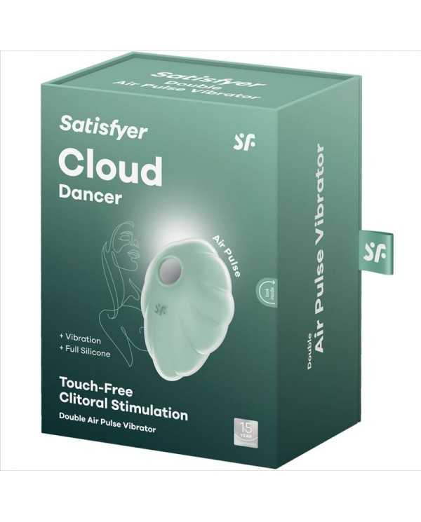 SATISFYER - VIBRATEUR CLOUD DANCER VERT AIR PULSE