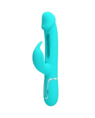 PRETTY LOVE - VIBRATEUR DEJON RABBIT 3 EN 1 MULTIFONCTION VERT AQUA