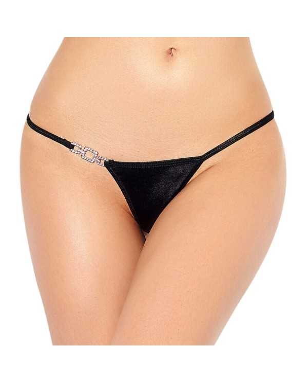 QUEEN LINGERIE - STRING DÉCORATION BRILLANTE S/M