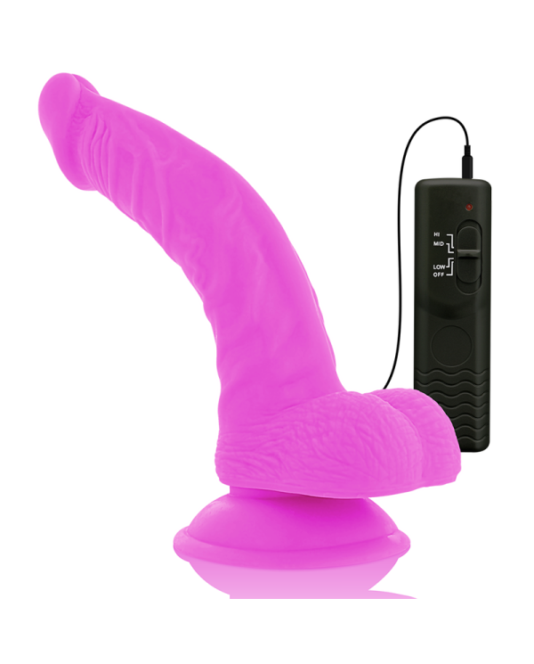 DIVERSIA - DILDO VIBRANT FLEXIBLE VIOLET 21.5 CM -O- 4.5 CM